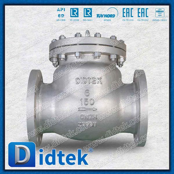 Industrial 6'' SS Cast Steel Flanged Swing Check Valve